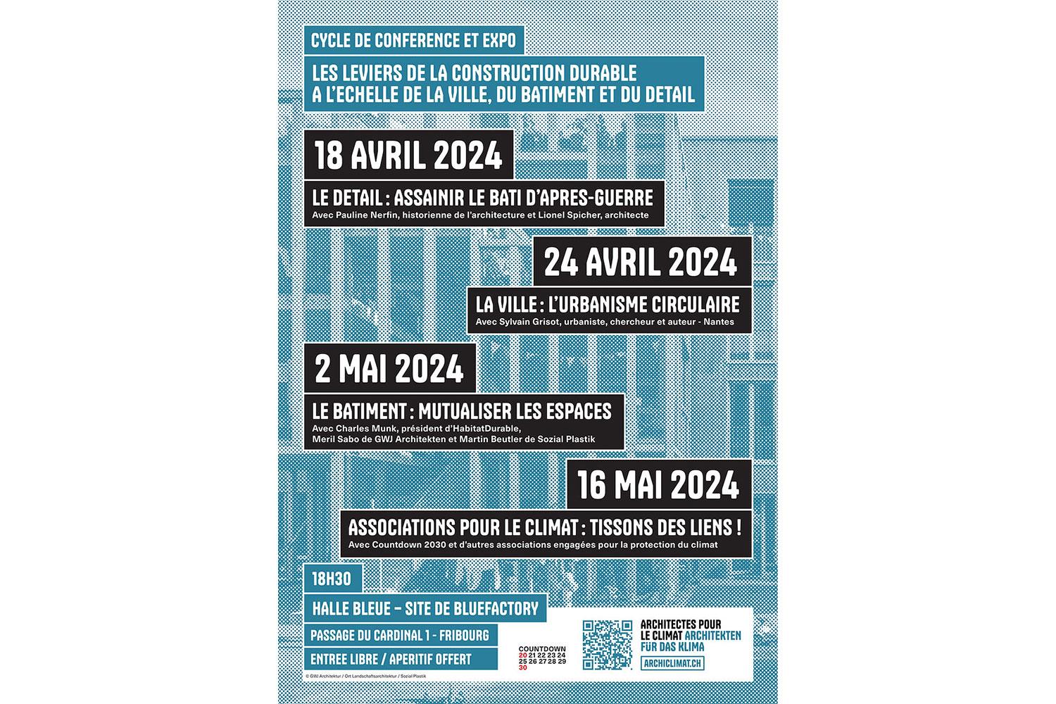 Leviers de la construction durable, Fribourg, avril & mai 2024