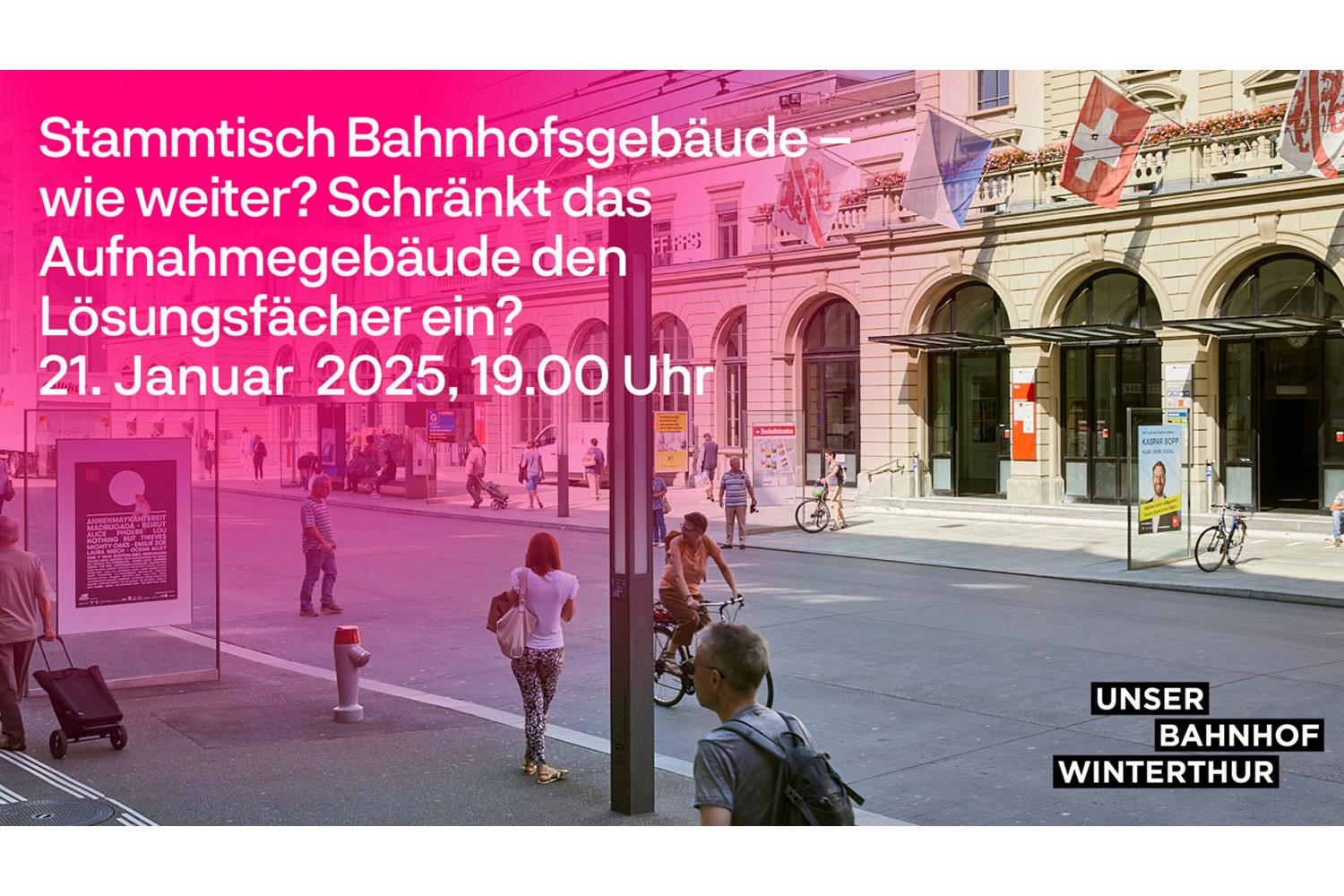 Stammtisch Bahnhofsgebäude – wie weiter?, Winterthur, 21. Januar 2025