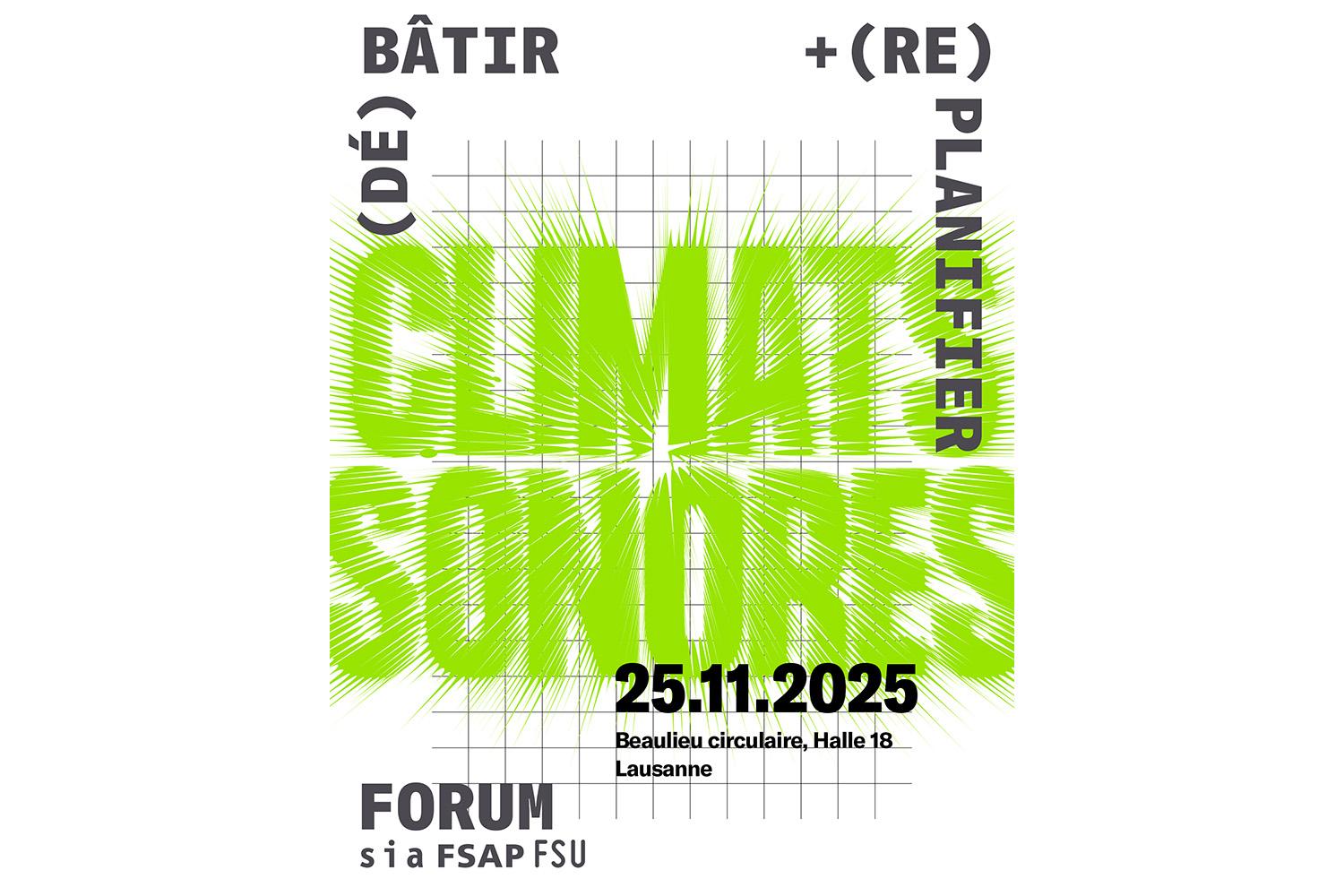 Forum (dé)bâtir et (re)planifier - climats sonores, Lausanne, 25 novembre 2025