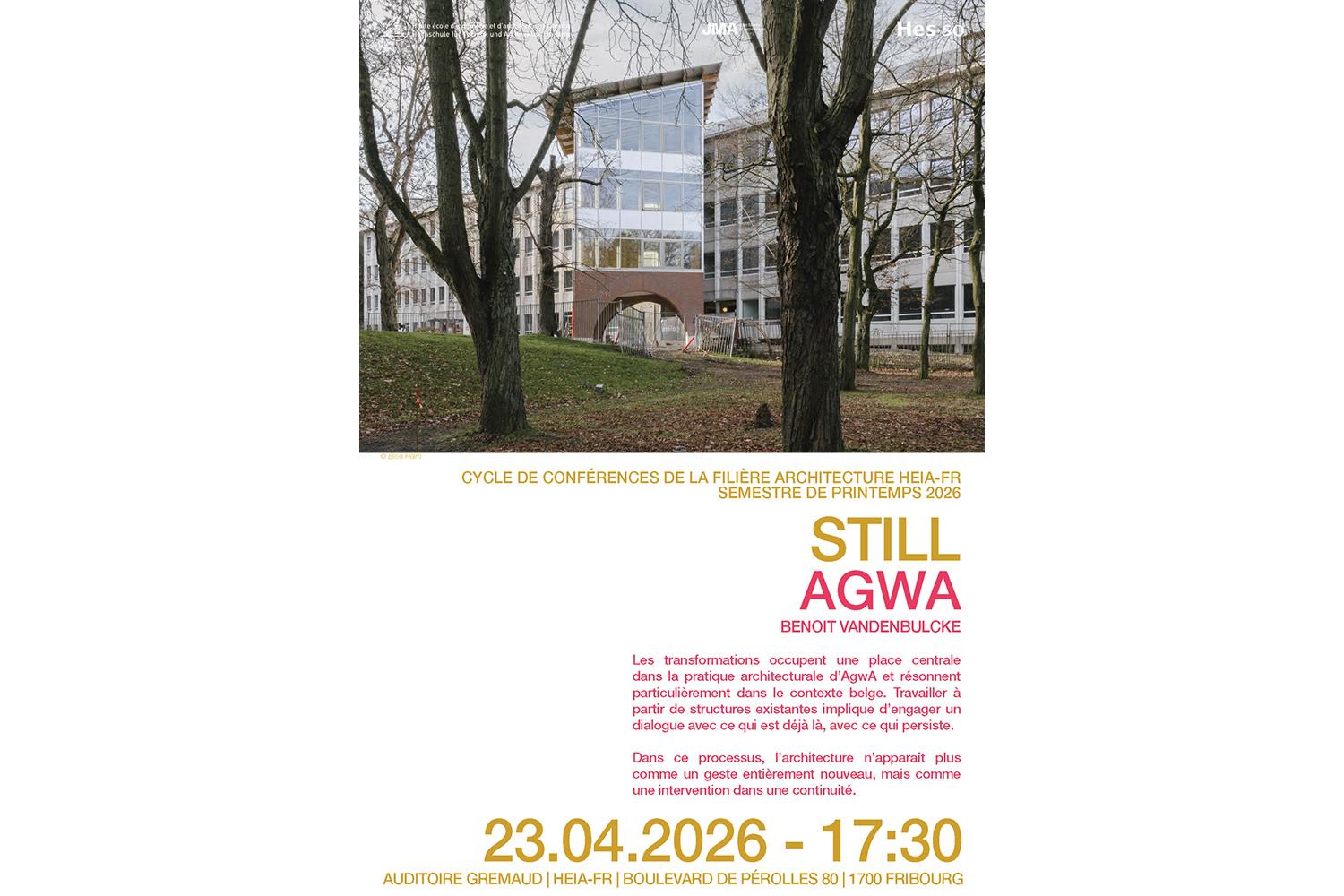 Benoit Vandenbulcke | AgwA : Still, Fribourg, 23 avril 2026
