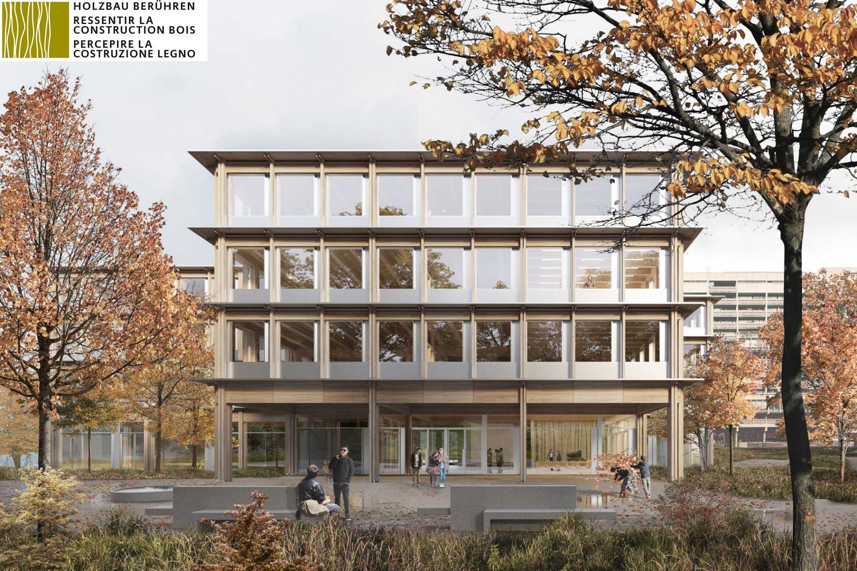 Holzbau berühren | Neubau Sekundarschule Im Isengrind, Zürich, 19. Juni 2026