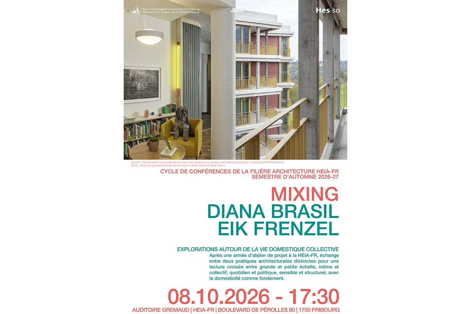Diana Brasil & Eik Frenzel | Mixing - Explorations autour de la vie domestique collective, Fribourg, 8 octobre 2026