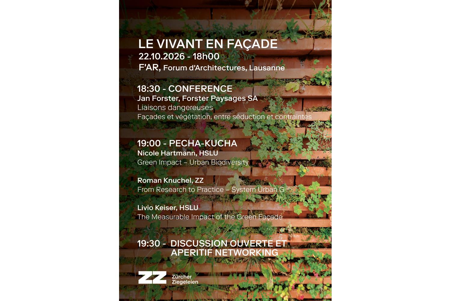 Le vivant en façade, Lausanne, 22 octobre 2026